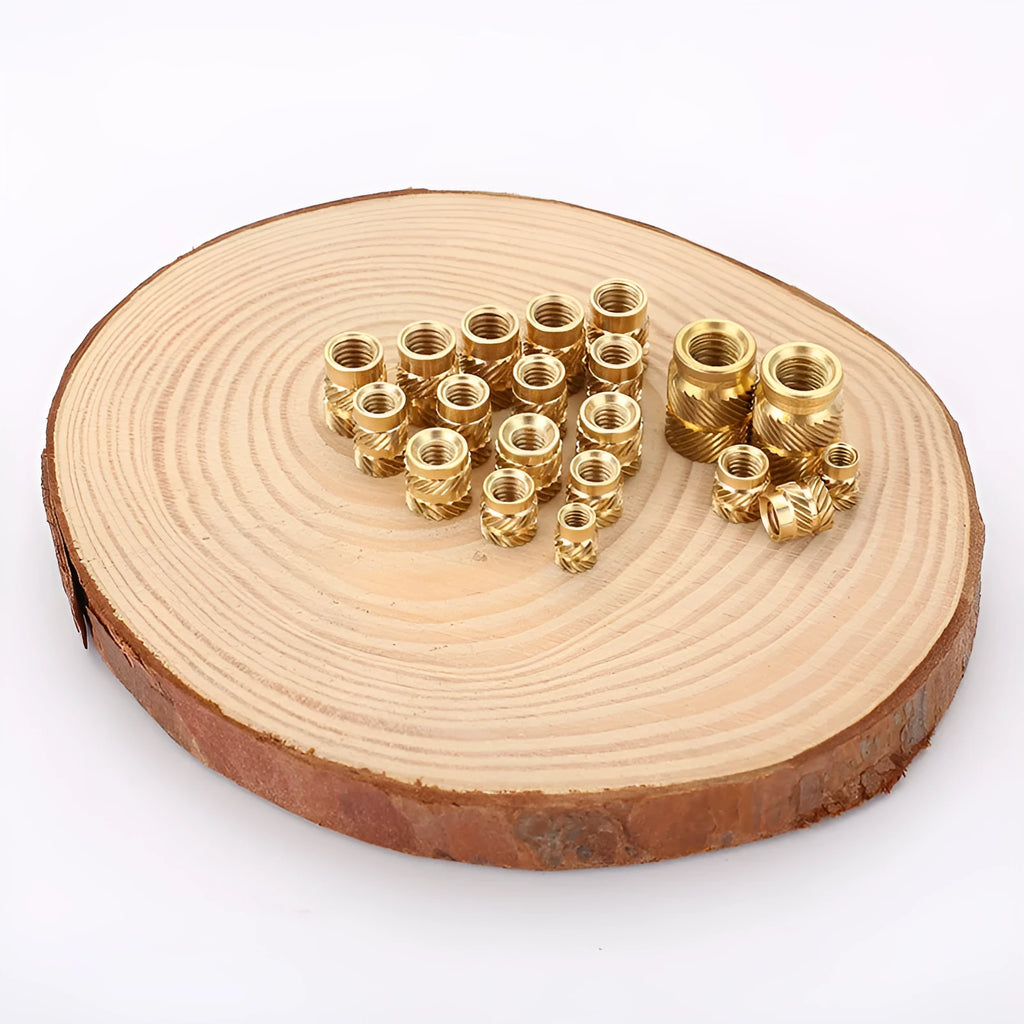 Brass hot melt copper nuts M2 and M3 thread inserts for plastic components