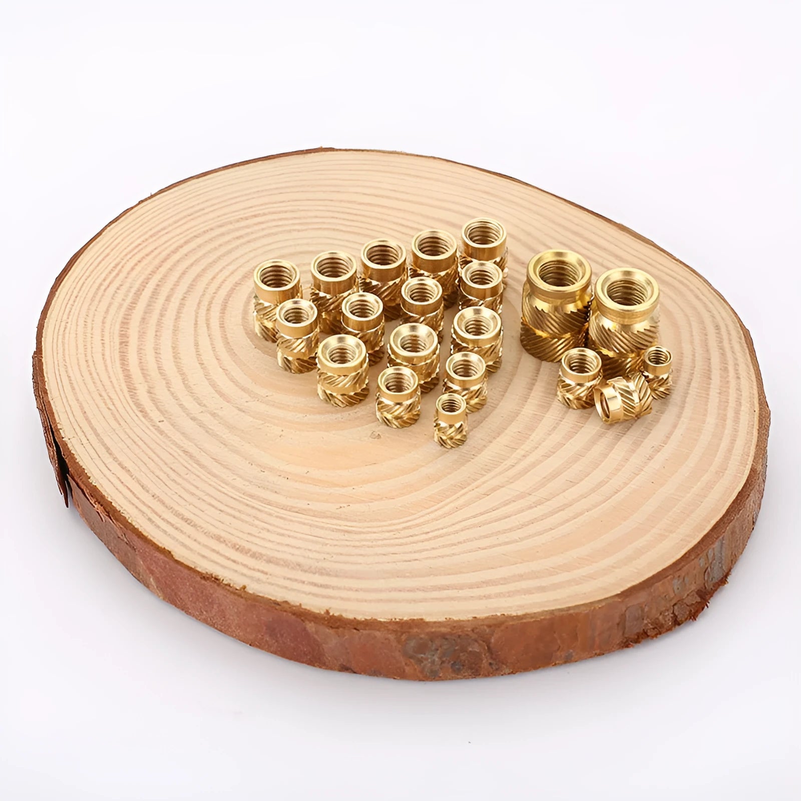 Brass hot melt copper nuts M2 and M3 thread inserts for plastic components