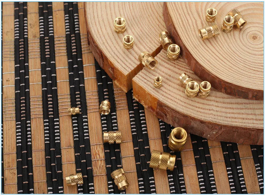 Brass hot melt copper nuts M2 and M3 thread inserts for plastic components