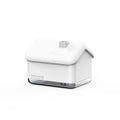 White igloo-shaped ultrasonic humidifier with 300ml tank and LED light on wooden surface
