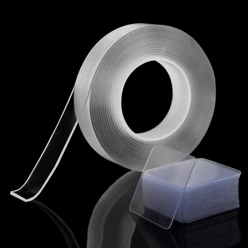 Transparent acrylic nano double-sided adhesive stickers measuring 6cm by 6cm
