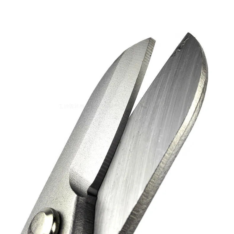 Yellow-handled high carbon steel barbed wire shears with a length of 200mm on a workshop bench.