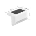 Outdoor solar railing light with white shell for fence and step illumination