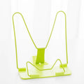 Adjustable reading book holder stand measuring 16x17.5cm in red, green, or blue colours