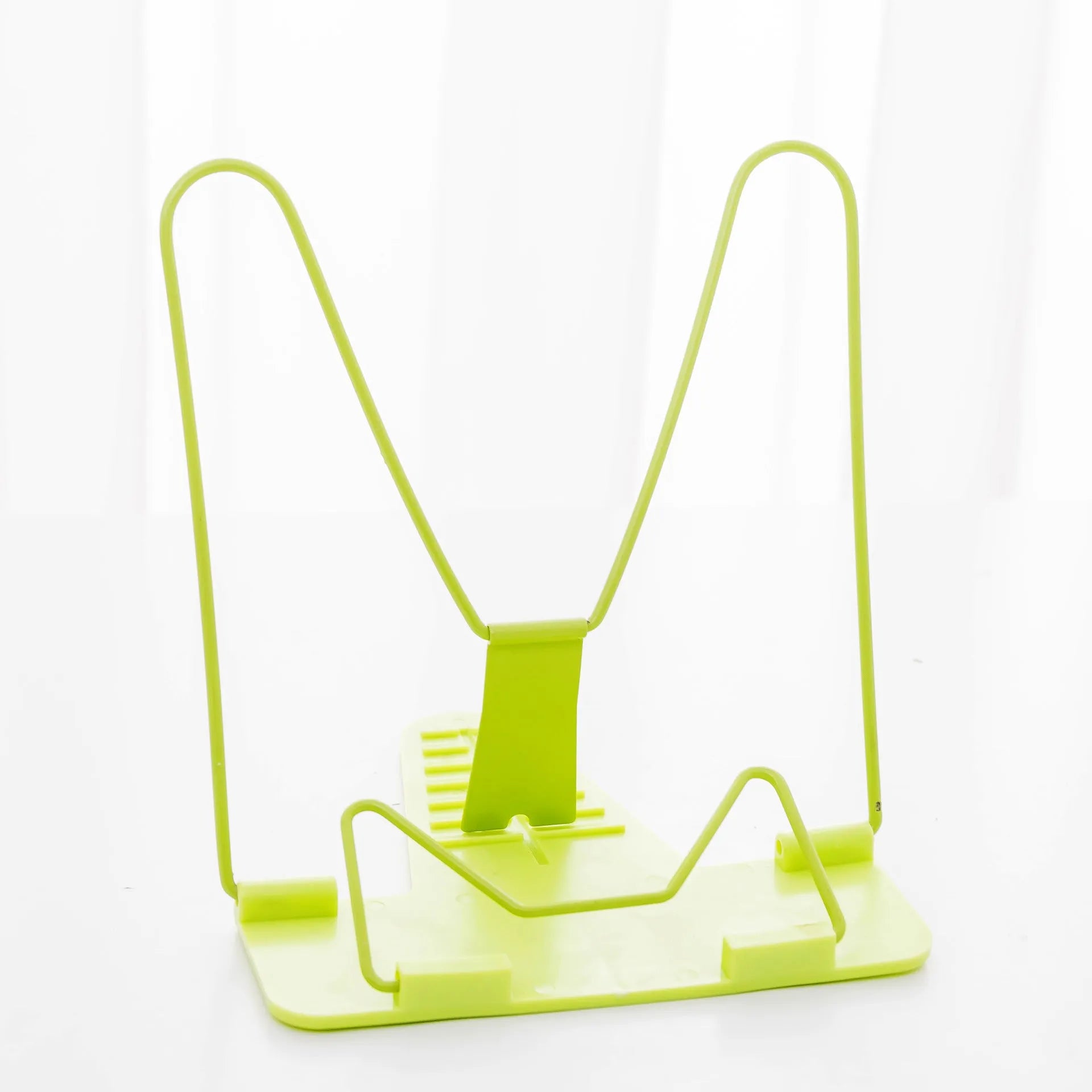 Adjustable reading book holder stand measuring 16x17.5cm in red, green, or blue colours