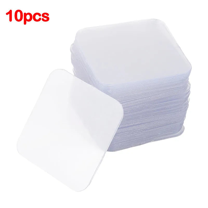 Transparent acrylic nano double-sided adhesive stickers measuring 6cm by 6cm