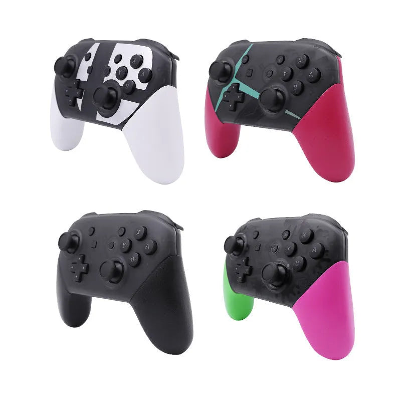 Black Switch PRO Wireless Bluetooth Gamepad with USB-C port, thumbsticks, action buttons, and screen capture button