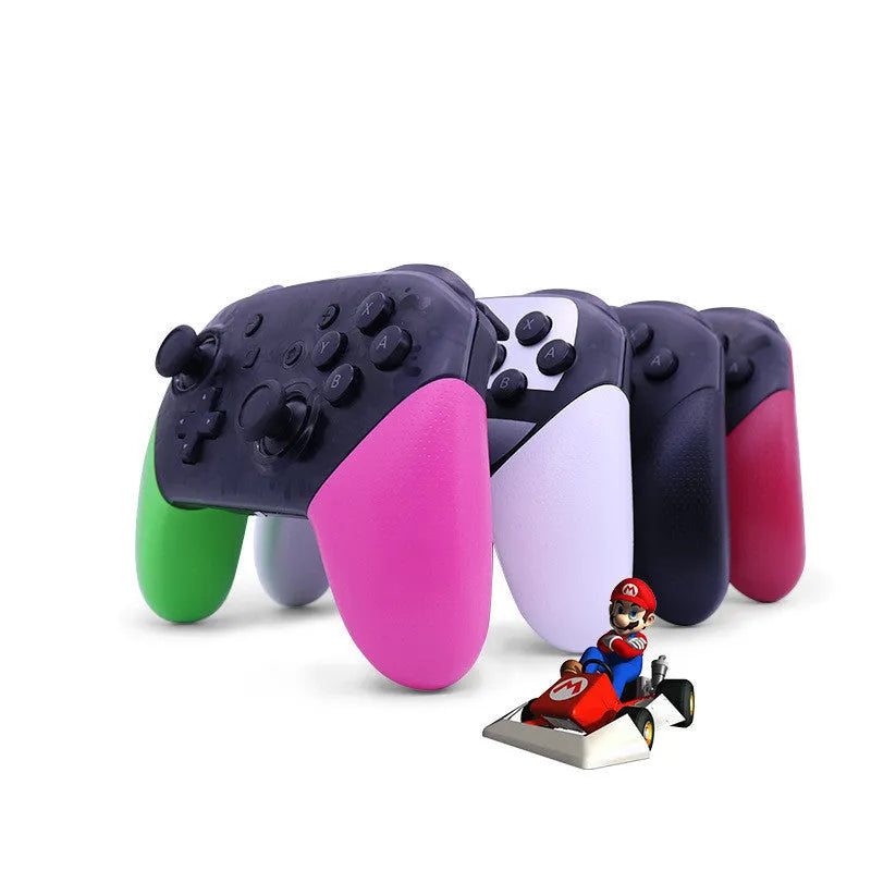 Black Switch PRO Wireless Bluetooth Gamepad with USB-C port, thumbsticks, action buttons, and screen capture button