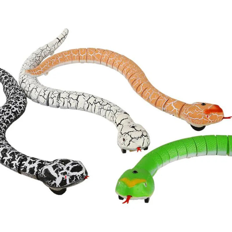 Remote control snake toy with USB charging cable and 12-button controller