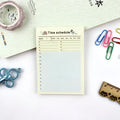 Work plan diary notebook showing four style options A B C D with 60 paper pages in 10.2x7.2cm size