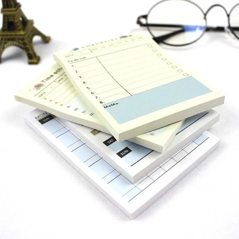 Work plan diary notebook showing four style options A B C D with 60 paper pages in 10.2x7.2cm size