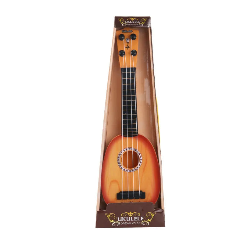 Simulation ukulele toy for children with 38cm length and six style options in safety plastic