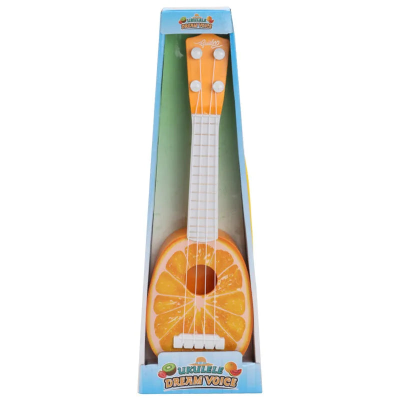 Simulation ukulele toy for children with 38cm length and six style options in safety plastic
