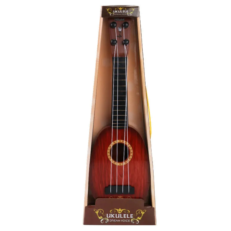 Simulation ukulele toy for children with 38cm length and six style options in safety plastic