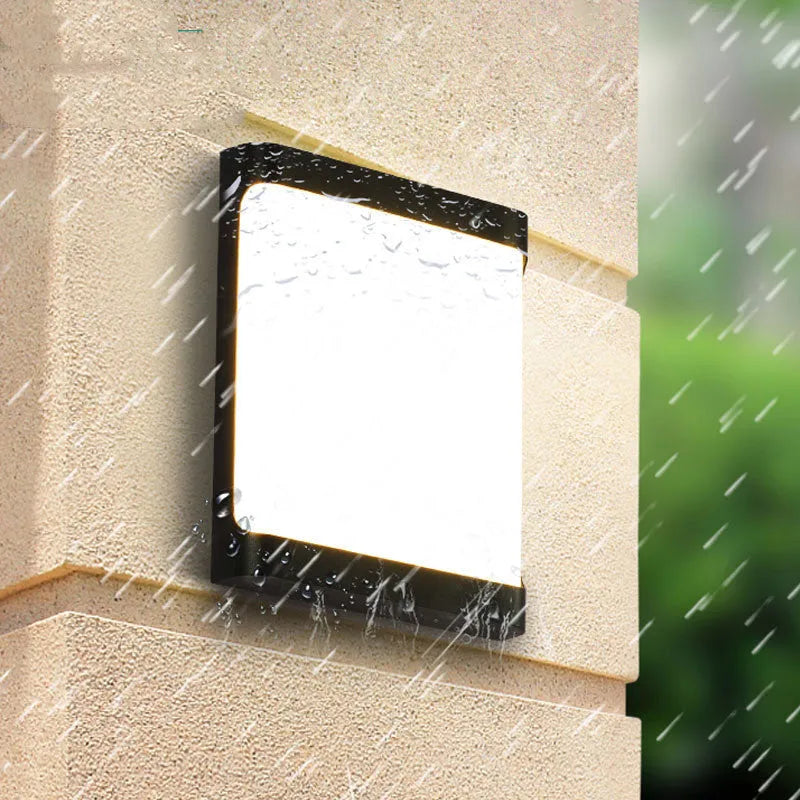 Modern aluminium LED wall light with IP65 waterproof rating for outdoor porch and corridor installation