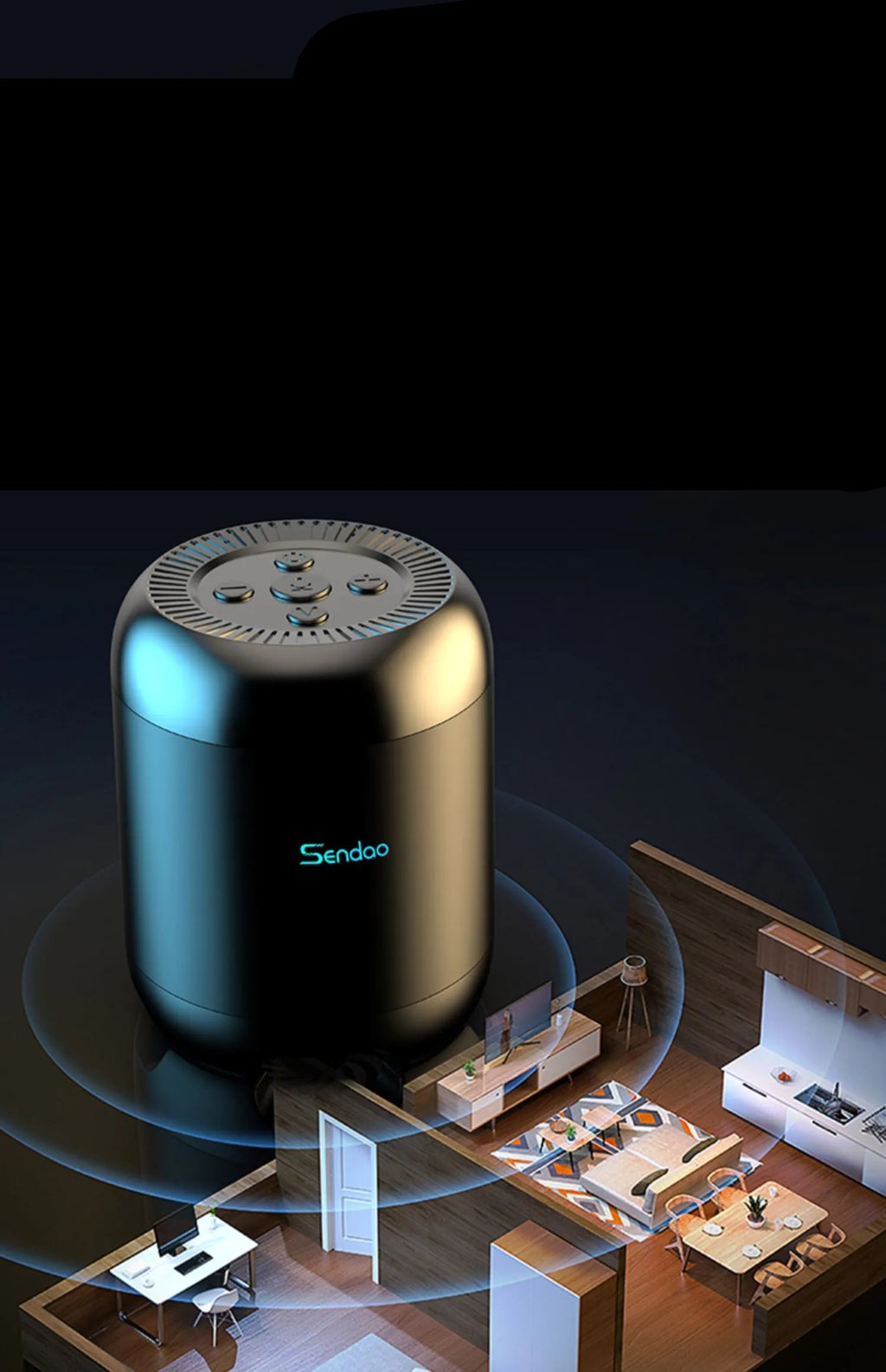 Compact wireless Bluetooth speaker with card reader slot, measuring 90x73x73mm, in black or white colour