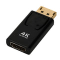 Black DisplayPort to HDMI adapter cable with 4K resolution support