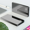 Wireless charging power bank with digital display showing battery percentage