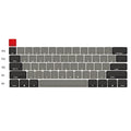 Dolch PBT side-engraved transparent mechanical keyboard keycaps showing light transmission