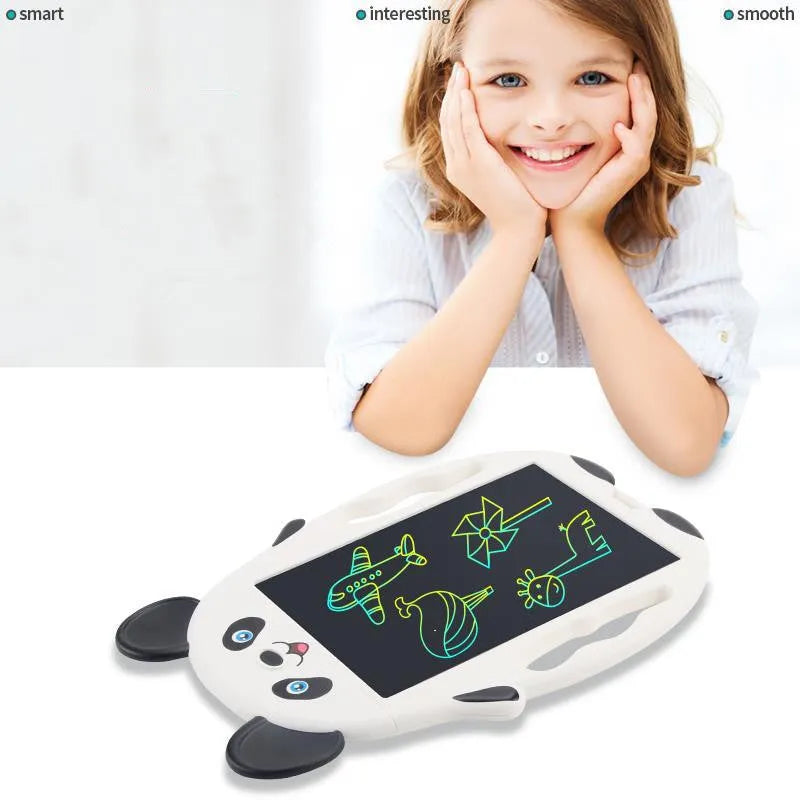 Panda design LCD electronic drawing board with one-button clear function and reusable surface