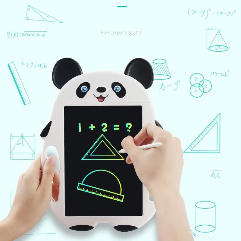 Panda design LCD electronic drawing board with one-button clear function and reusable surface