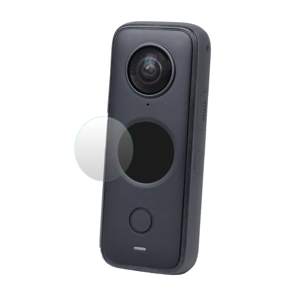 Tempered glass screen protector for Insta360 Shadow Stone ONE X2 camera with black colour and 9H hardness