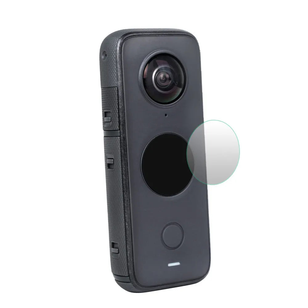 Tempered glass screen protector for Insta360 Shadow Stone ONE X2 camera with black colour and 9H hardness