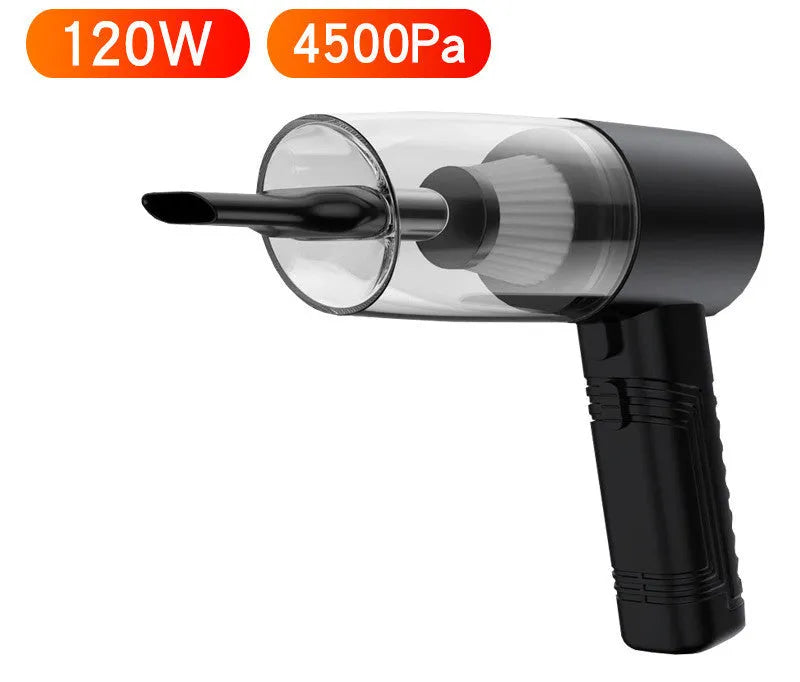 Car vacuum cleaner with 4500 Pa suction, 5-metre cord, and multiple suction heads for cleaning cars and home upholstery