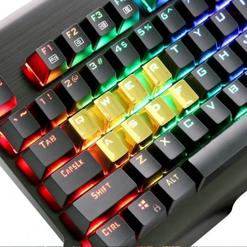 Redragon 12-key metallic red PBT keycaps for mechanical keyboard customisation with double-shot injection moulded legends