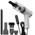 Car vacuum cleaner with 4500 Pa suction, 5-metre cord, and multiple suction heads for cleaning cars and home upholstery