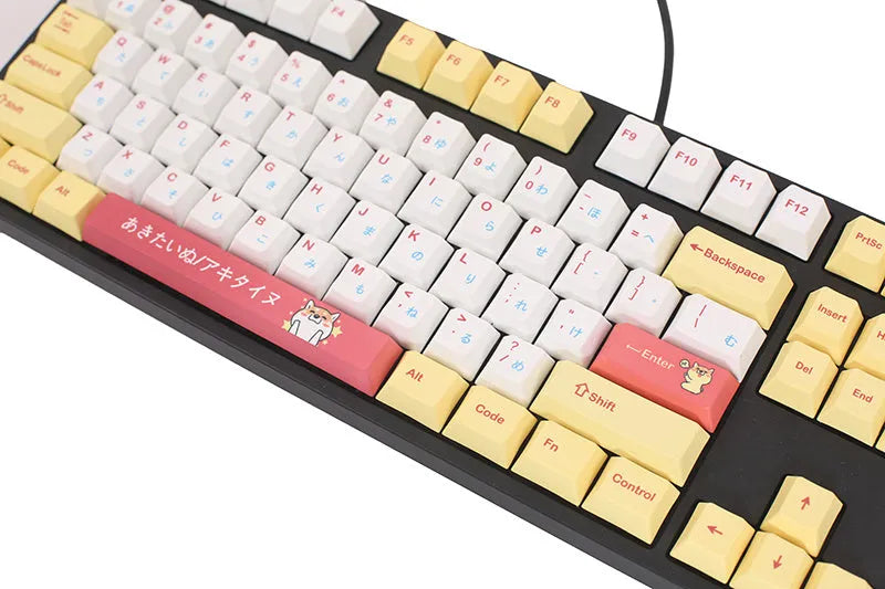 Chai Dog 128 key wireless keycap set for mechanical keyboards in colourful themed design