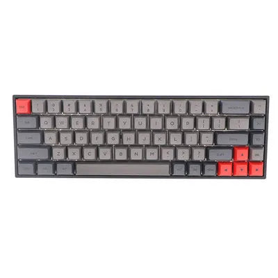 68-key PBT mechanical keyboard keycap set showing nine colour options and double-shot legend construction