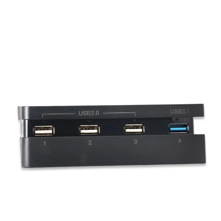 Black universal USB extender hub for PS4 Slim console with USB 2.0 and 3.0 ports.