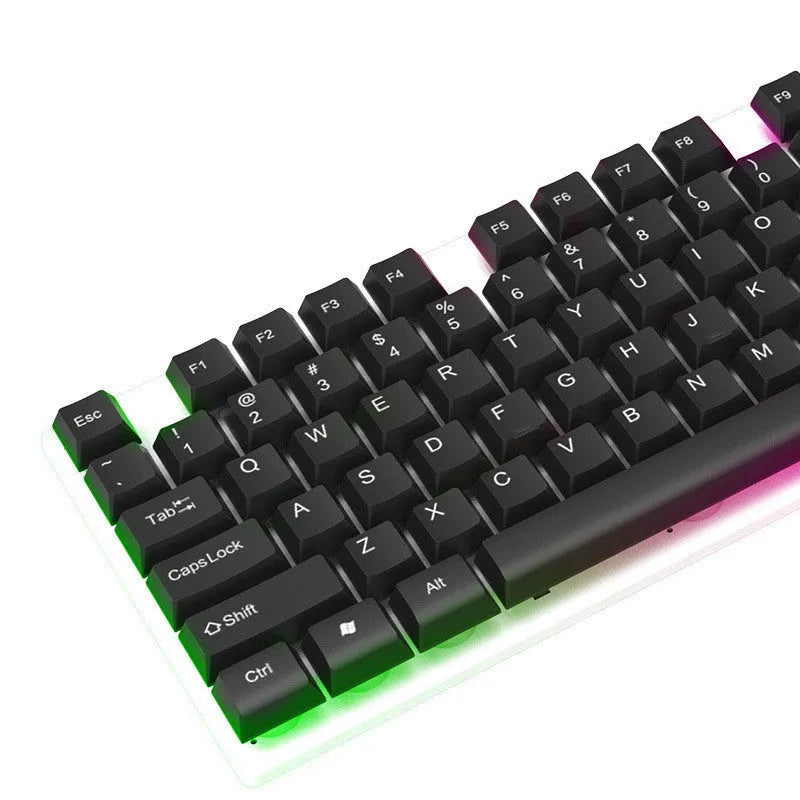 Wired keyboard and mouse set with USB connection, 1600dpi optical resolution, 1.3m cable, black or white options