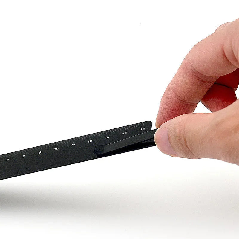 Retro creativity metal aluminium RUMA bookmark ruler with 15cm laser-engraved scale
