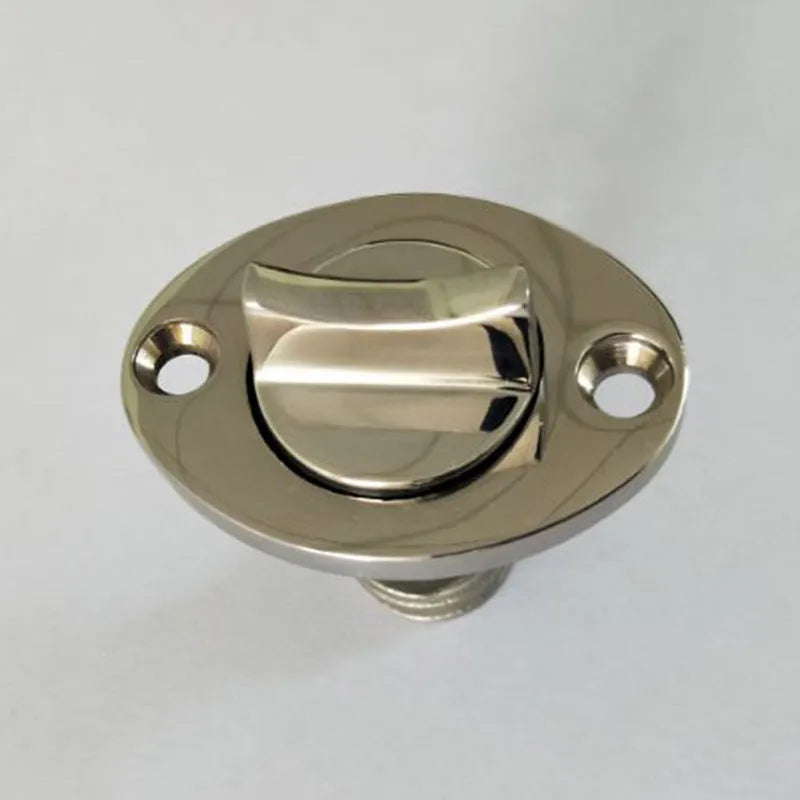Stainless steel marine water plug for ships and yachts measuring 4.5 cm by 5.5 cm