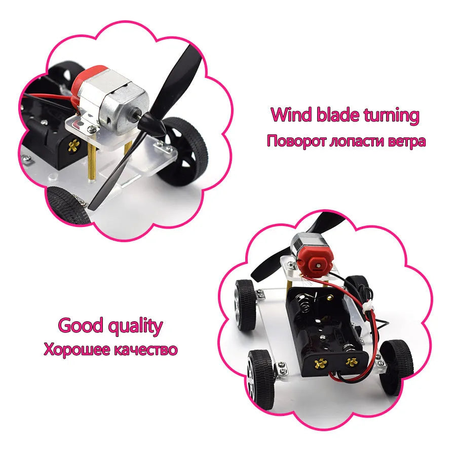 Wind car DIY electronic science kit for children's educational physics experiments