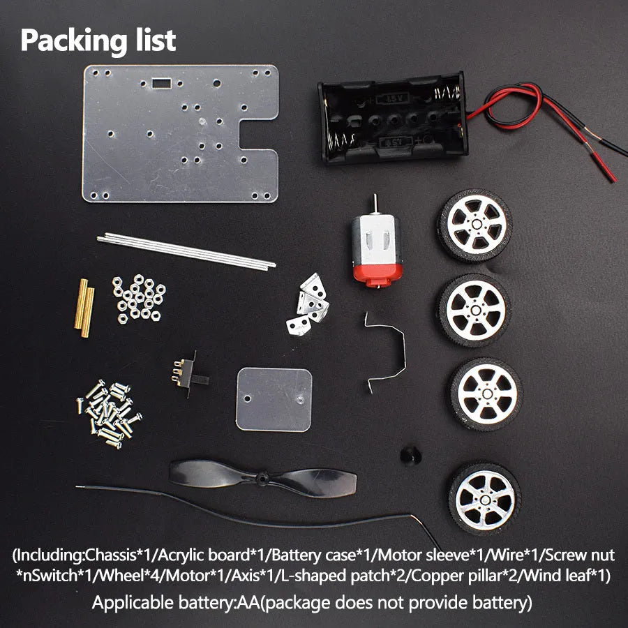 Wind car DIY electronic science kit for children's educational physics experiments