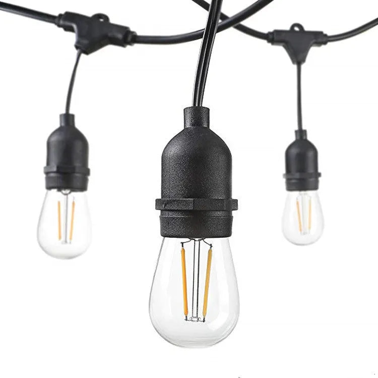 15-metre black light string with 15 small bulbs for indoor and outdoor decoration