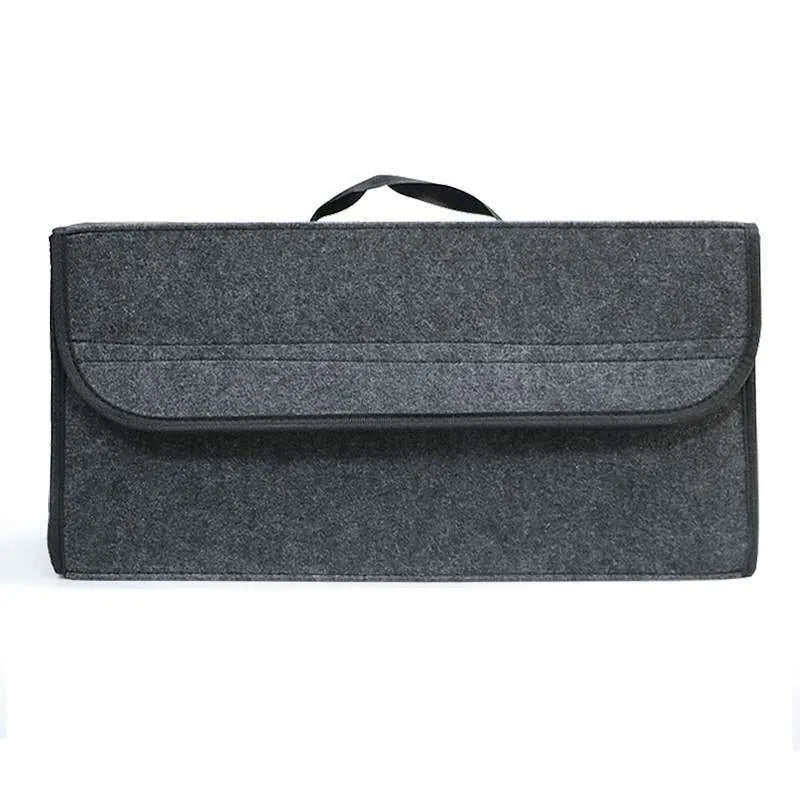 Black felt cloth car trunk storage bag, foldable, available in 50x17x24cm and 30x17x29cm sizes