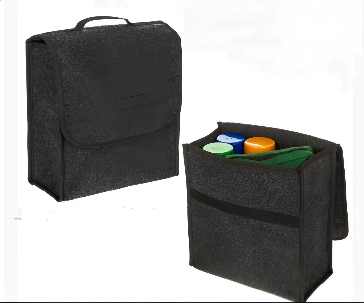 Black felt cloth car trunk storage bag, foldable, available in 50x17x24cm and 30x17x29cm sizes