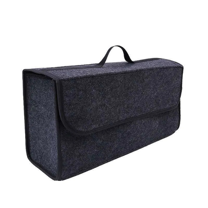 Black felt cloth car trunk storage bag, foldable, available in 50x17x24cm and 30x17x29cm sizes