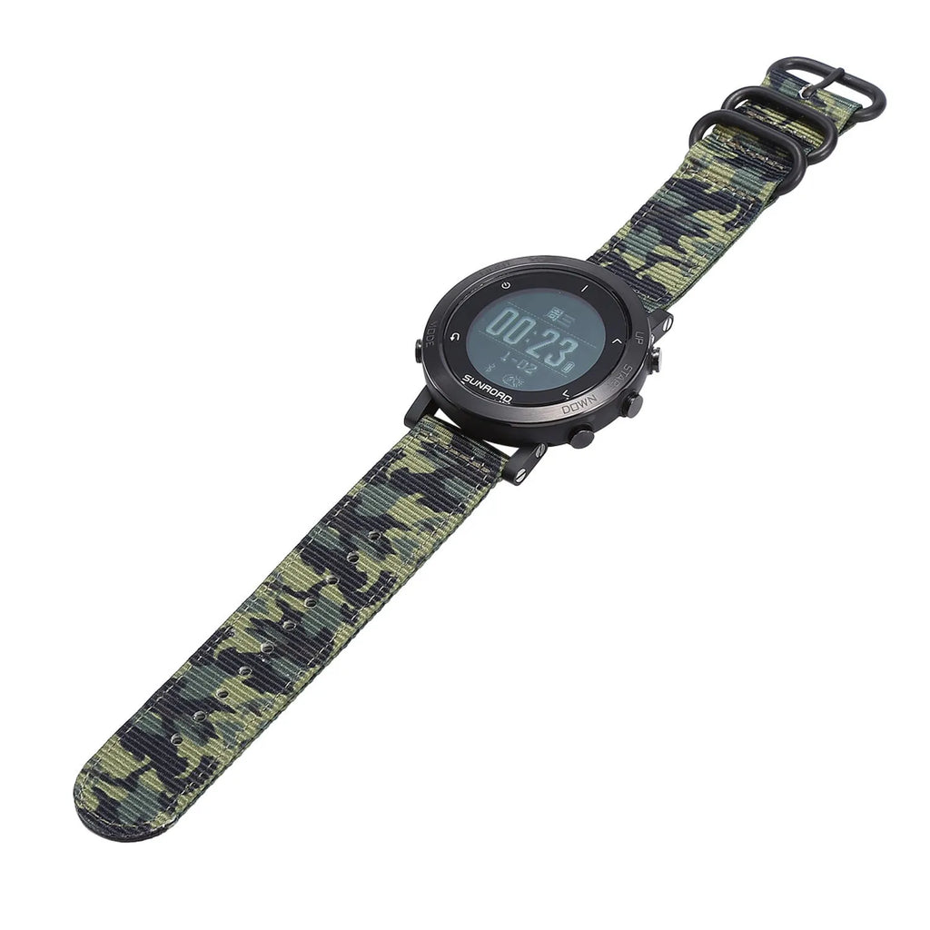 Smart sports watch with stainless steel bezel, displaying GPS and heart rate data on screen, suitable for triathlon training