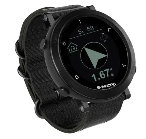 Smart sports watch with stainless steel bezel, displaying GPS and heart rate data on screen, suitable for triathlon training