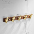 Black walnut bathroom clothes hooks with perforated row design in aluminium construction