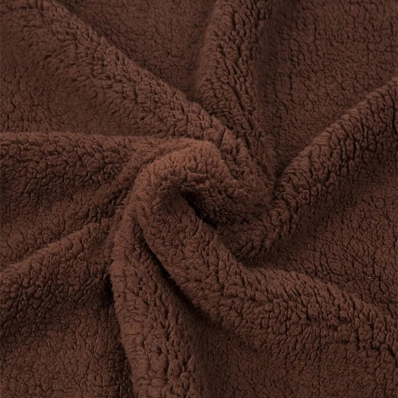 Plush pet blanket dog cat mat in beige, gray, or brown, sizes XS 40x60cm to XL 105x165cm