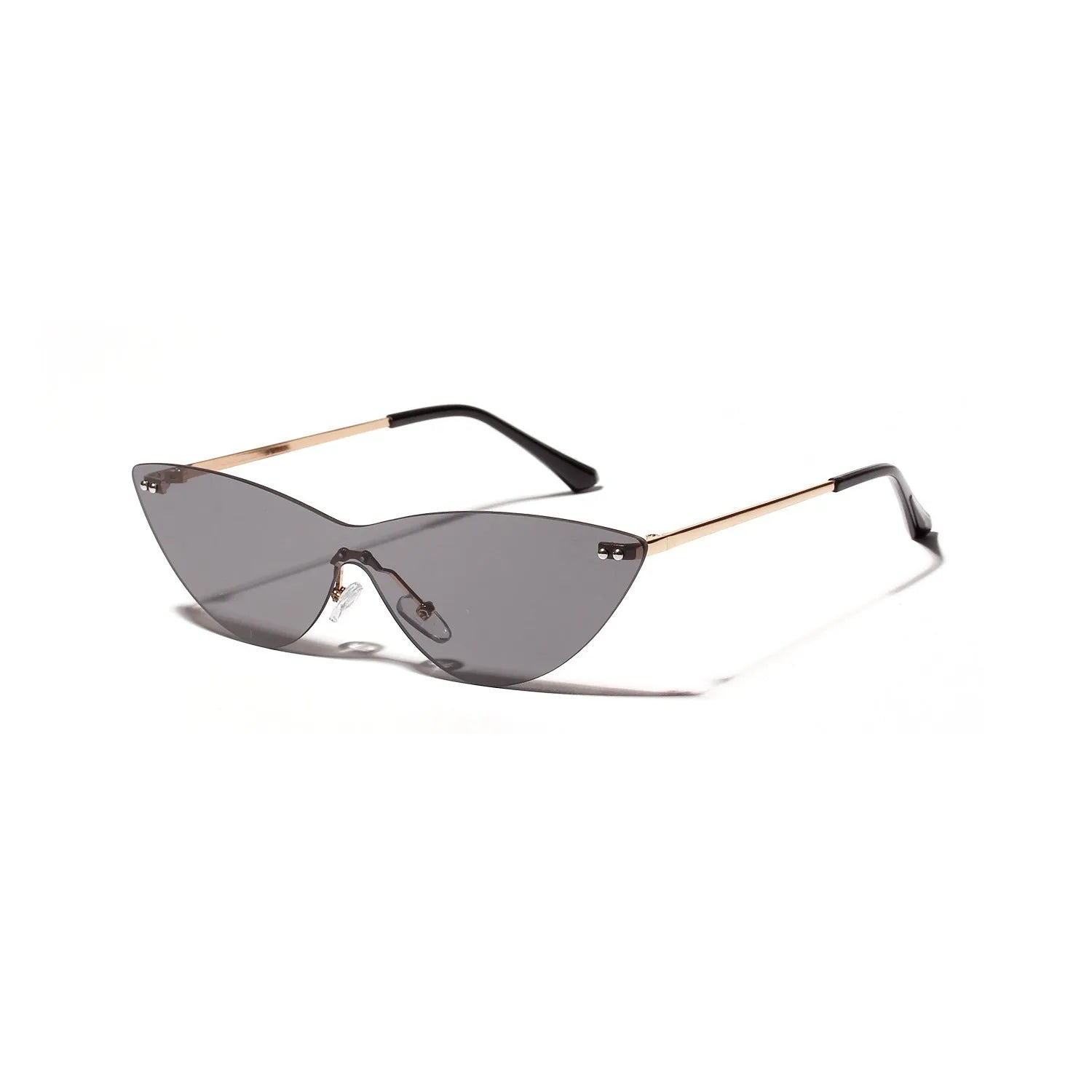 Brown tinted vintage sunglasses with metal frame and UV400 protection for adult use