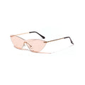Brown tinted vintage sunglasses with metal frame and UV400 protection for adult use