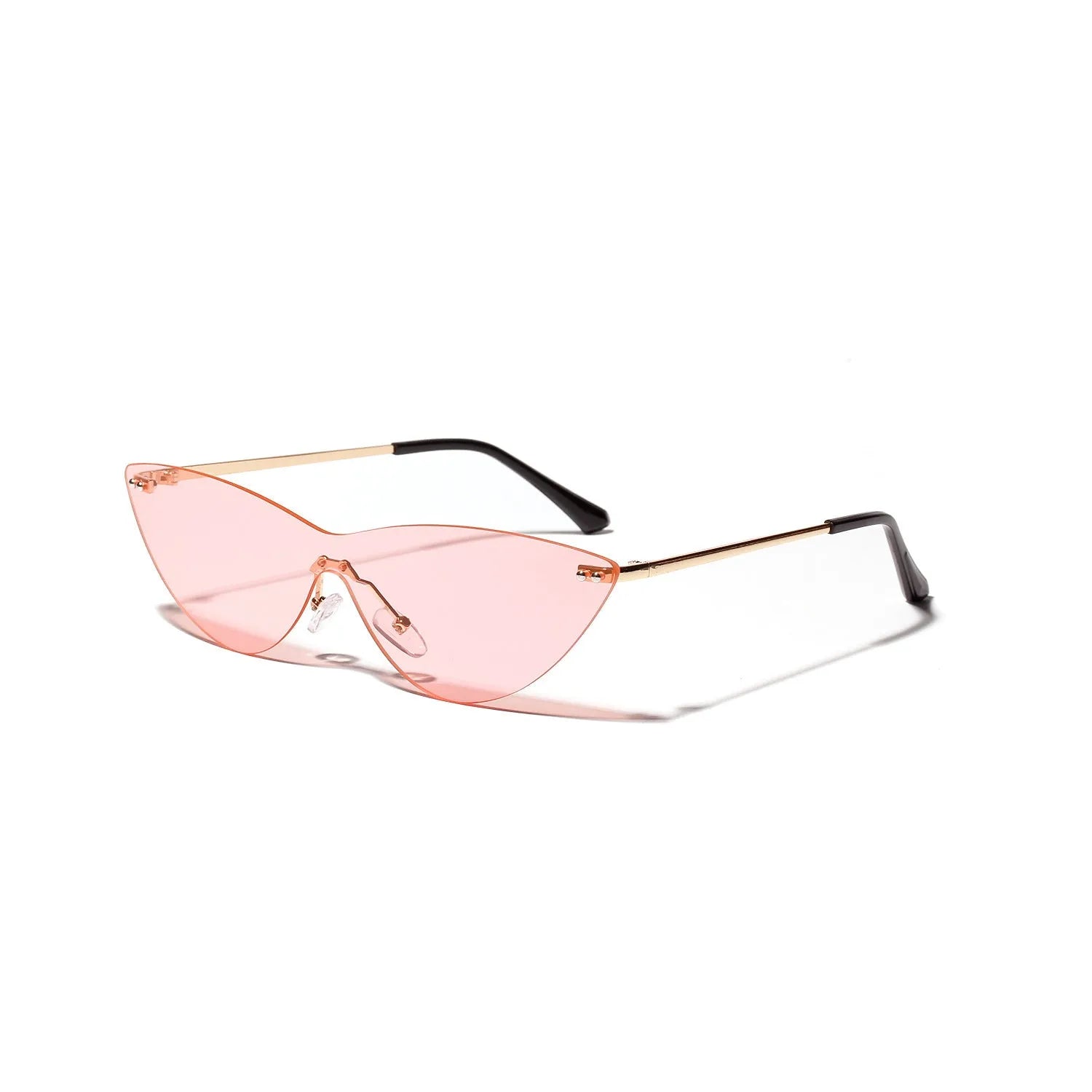 Brown tinted vintage sunglasses with metal frame and UV400 protection for adult use
