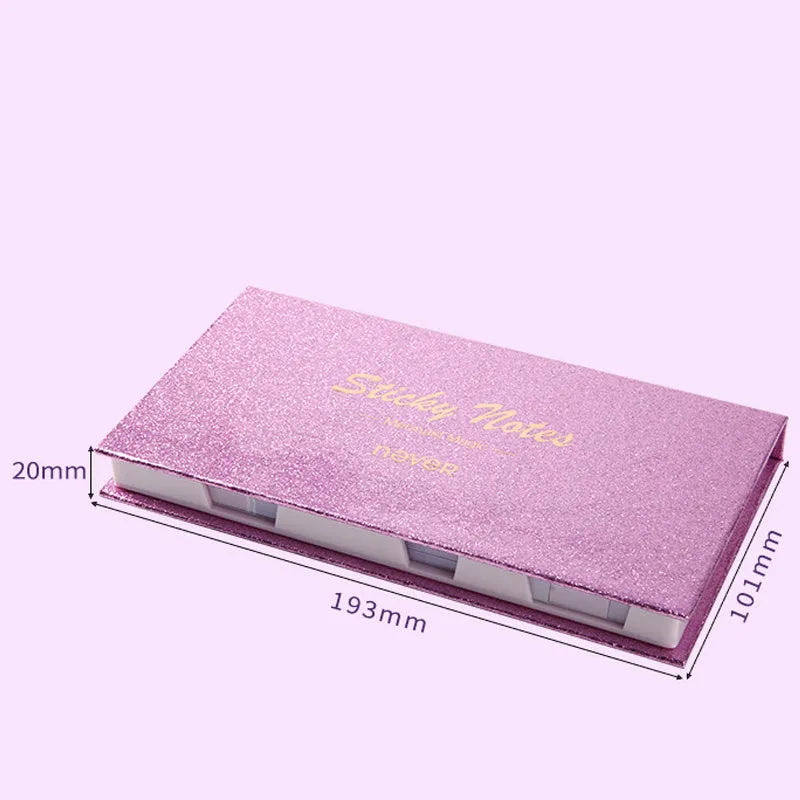Purple Mermaid Series self-adhesive memo pad set showing six decorative styles and four notebook formats